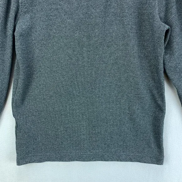 **SOLD**Banana Republic Mens Shirt Large Gray Long Sleeve Thermal Snap Pockets - Picture 6 of 12